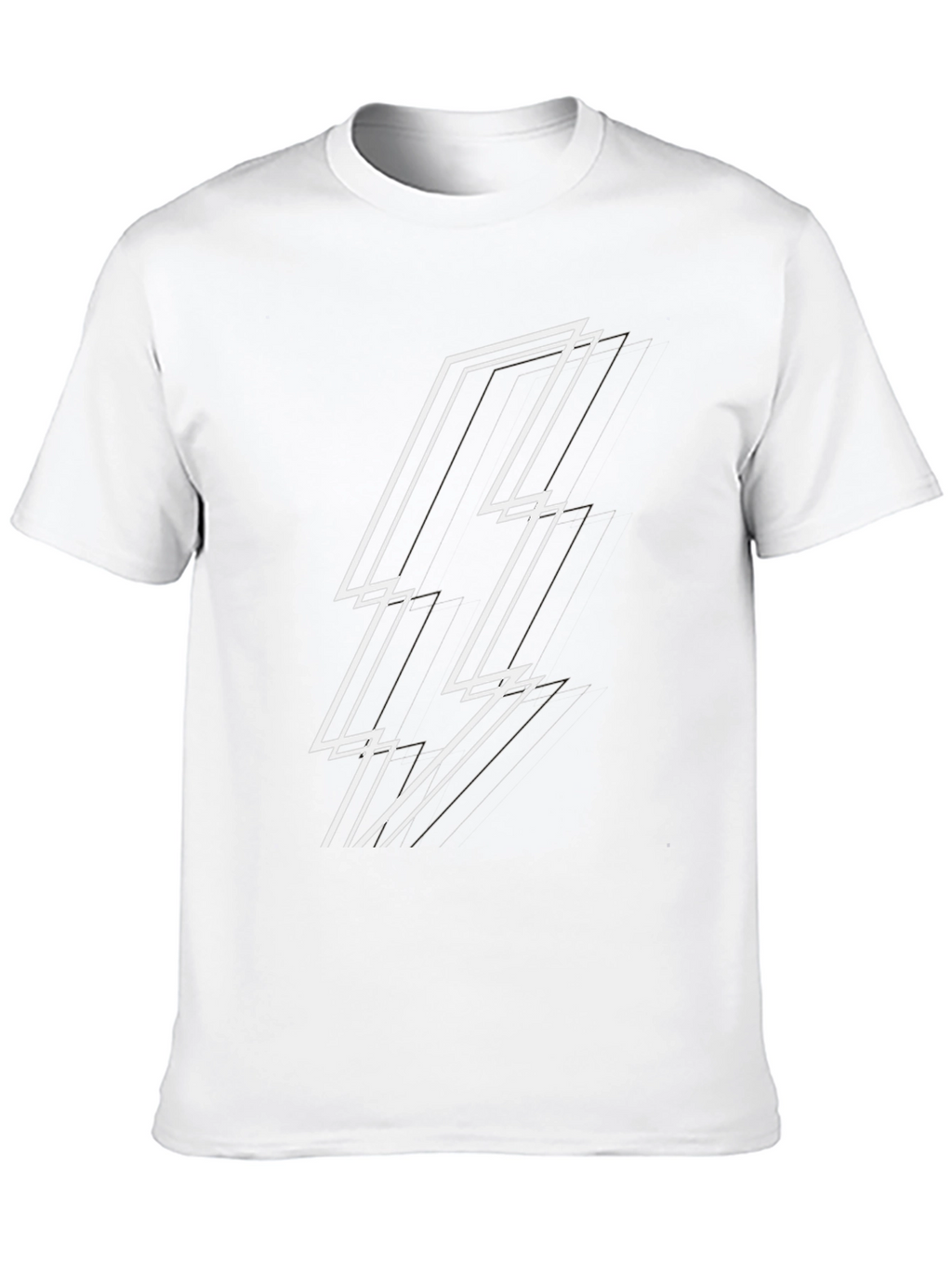 Lightning Bolt Graphic Tee - Stylish Black T-Shirt