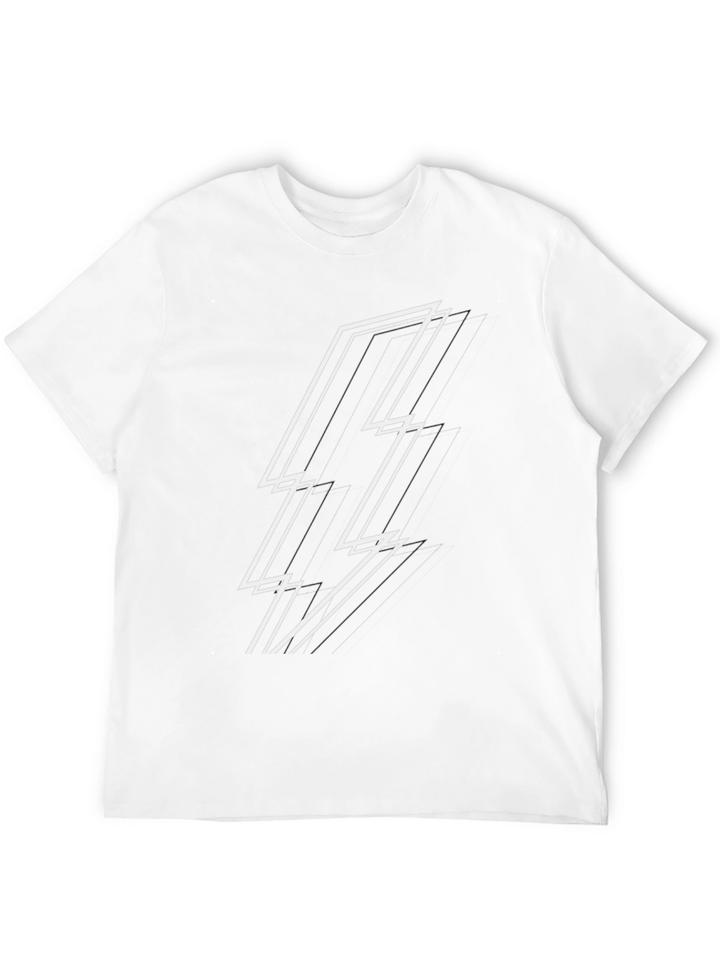 Lightning Bolt Graphic Tee - Stylish Black T-Shirt