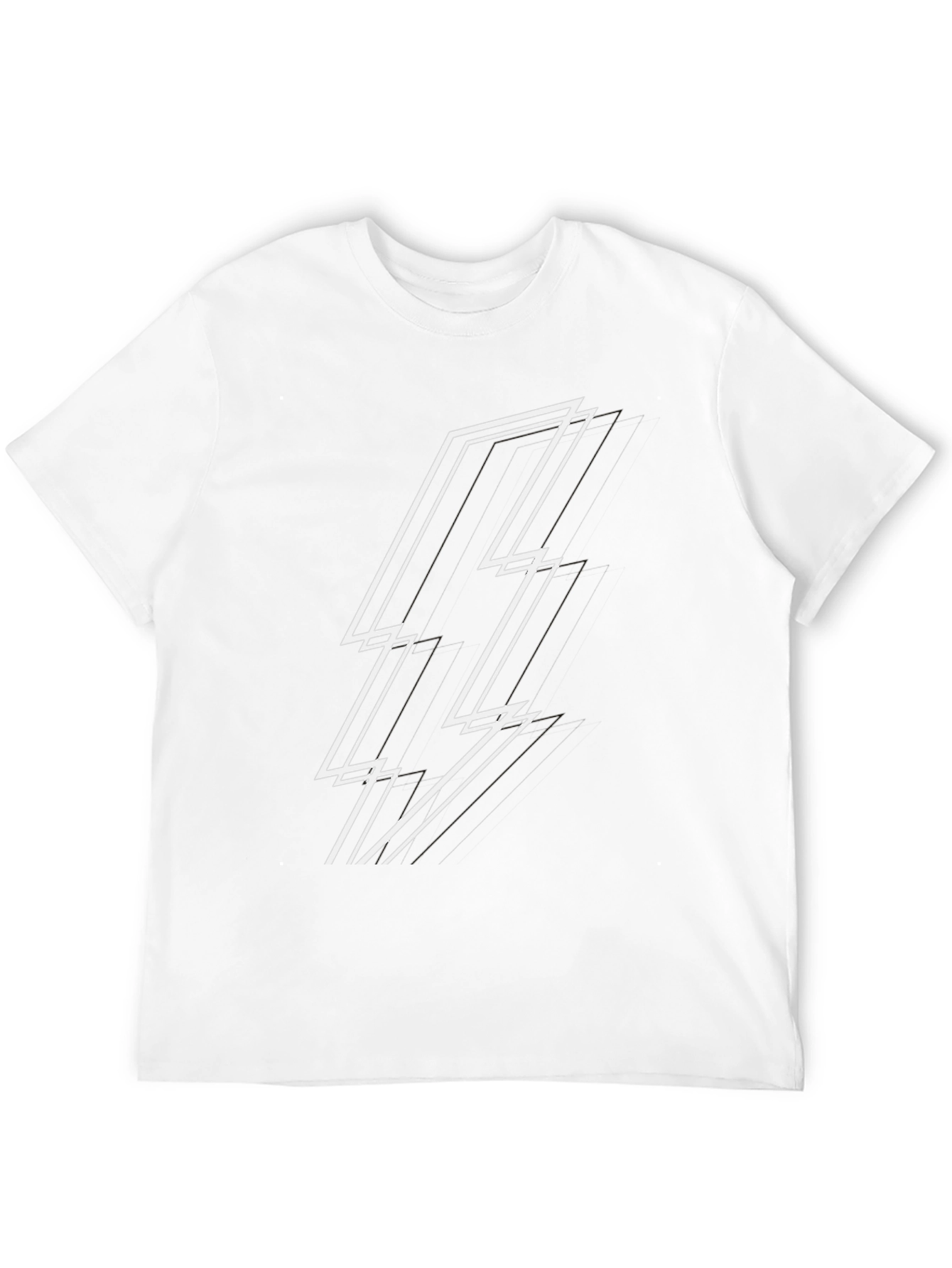Lightning Bolt Graphic Tee - Stylish Black T-Shirt