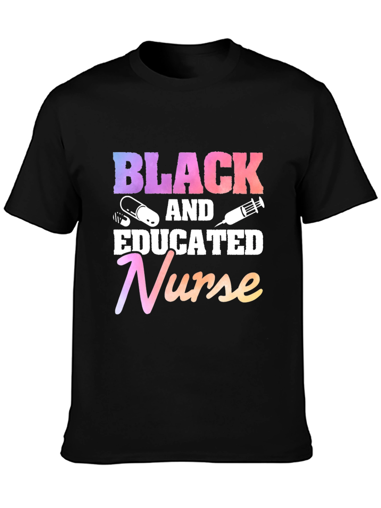 Black Educated Nurse Graphic T-Shirt