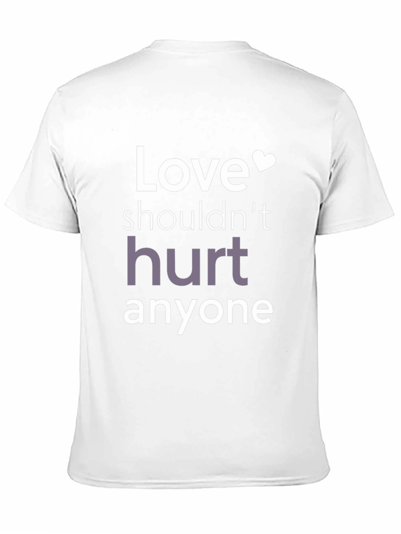 Love Shouldnt Hurt Black Graphic T-Shirt