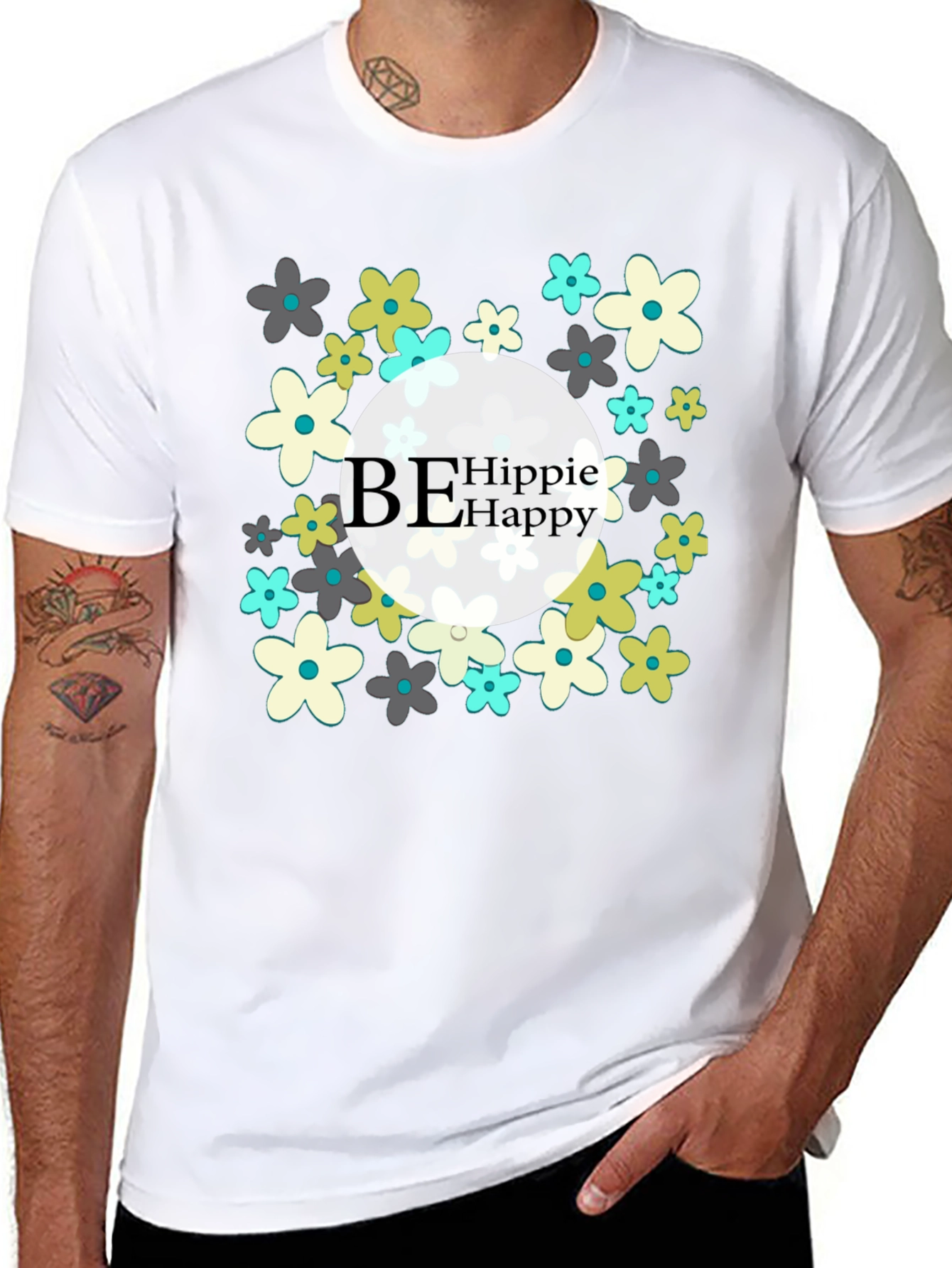 Be Hippie Happy Graphic Tee