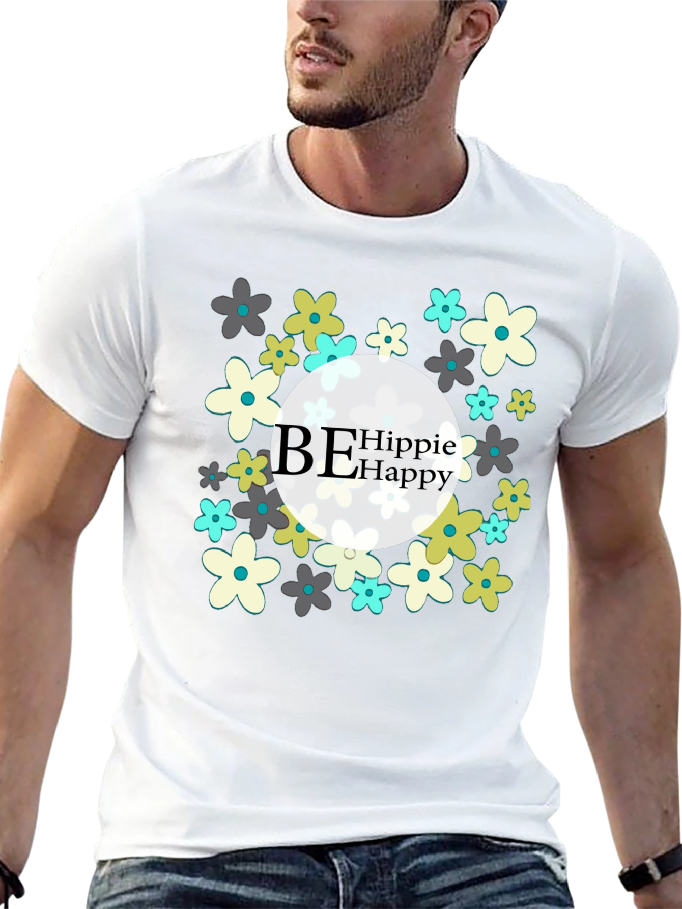 Be Hippie Happy Graphic Tee