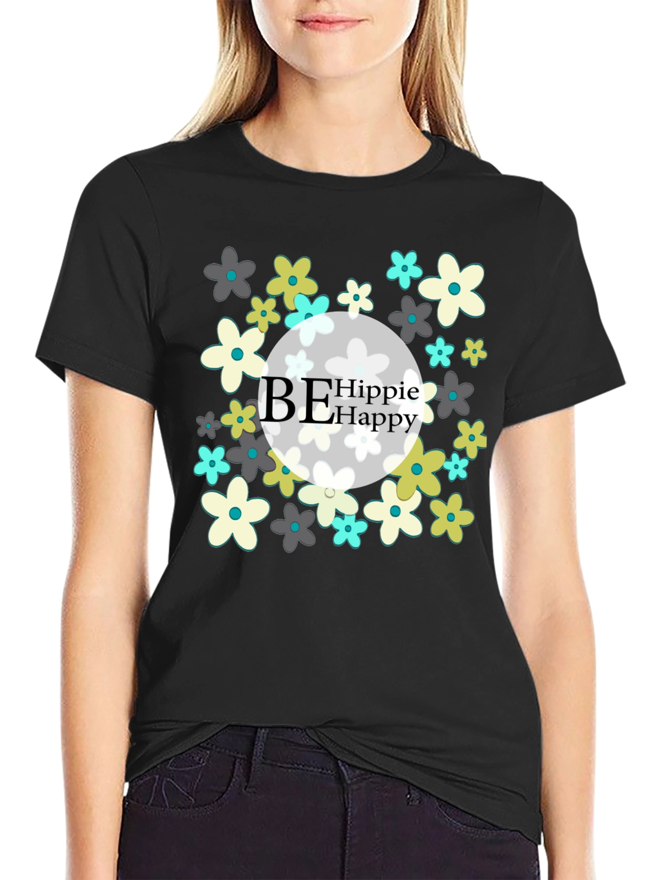 Be Hippie Happy Graphic Tee