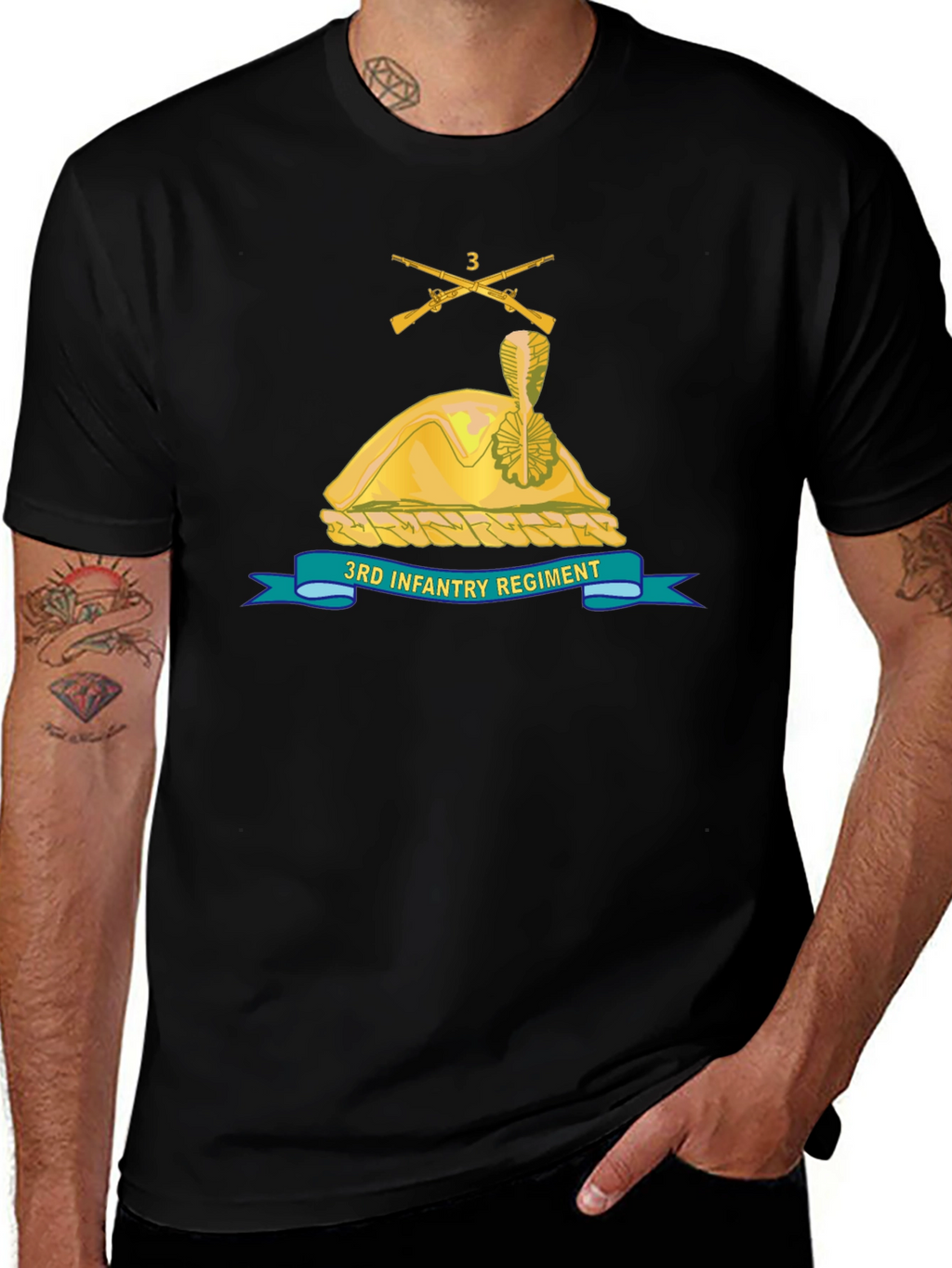 3rd Infantry Regiment Black T-Shirt