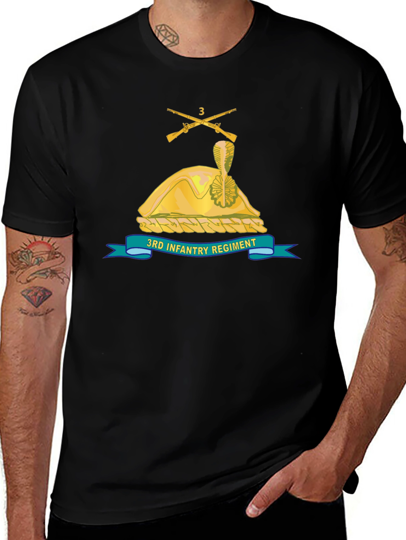 3rd Infantry Regiment Black T-Shirt