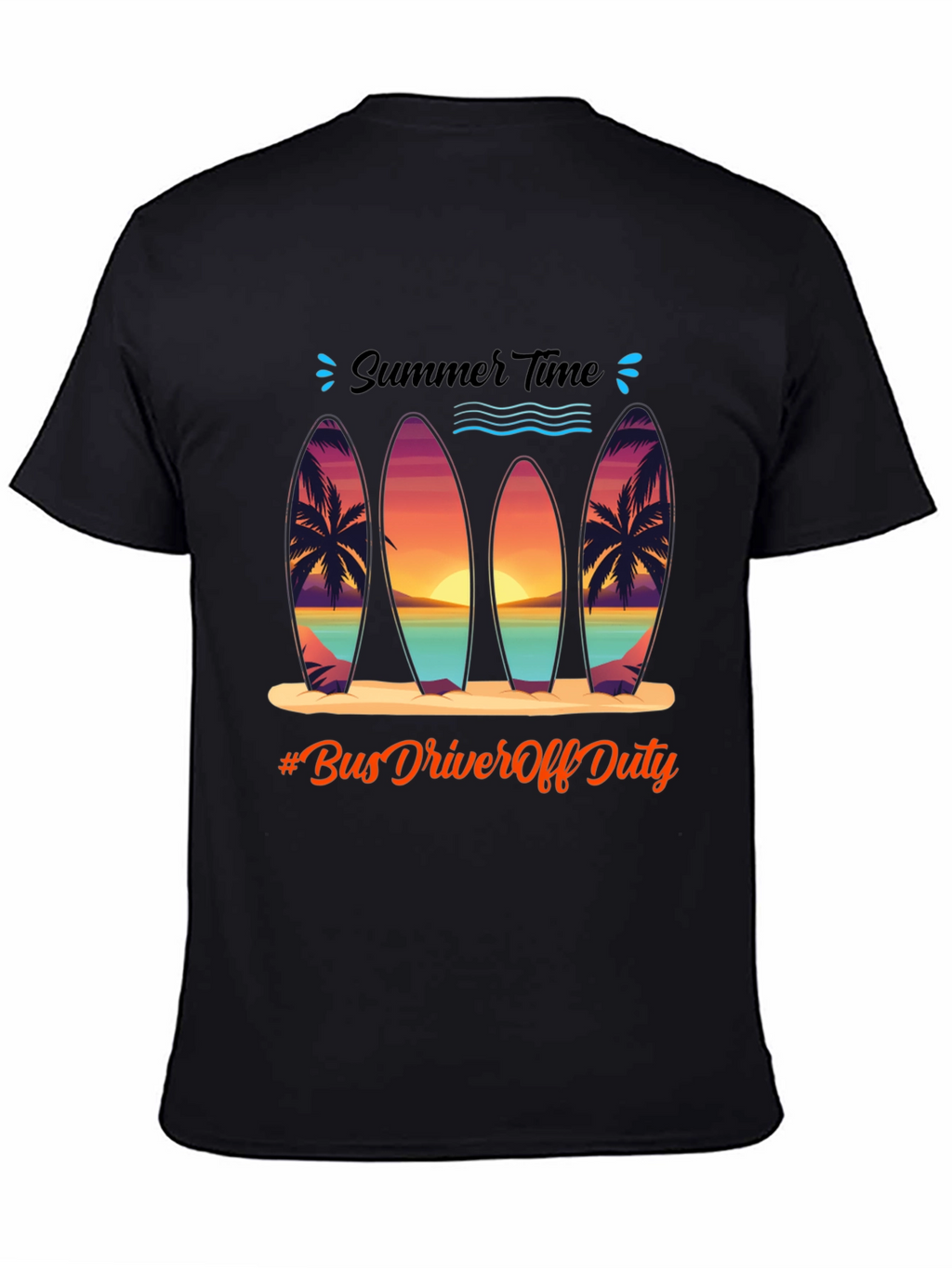 Summer Time Surfboard Graphic Tee