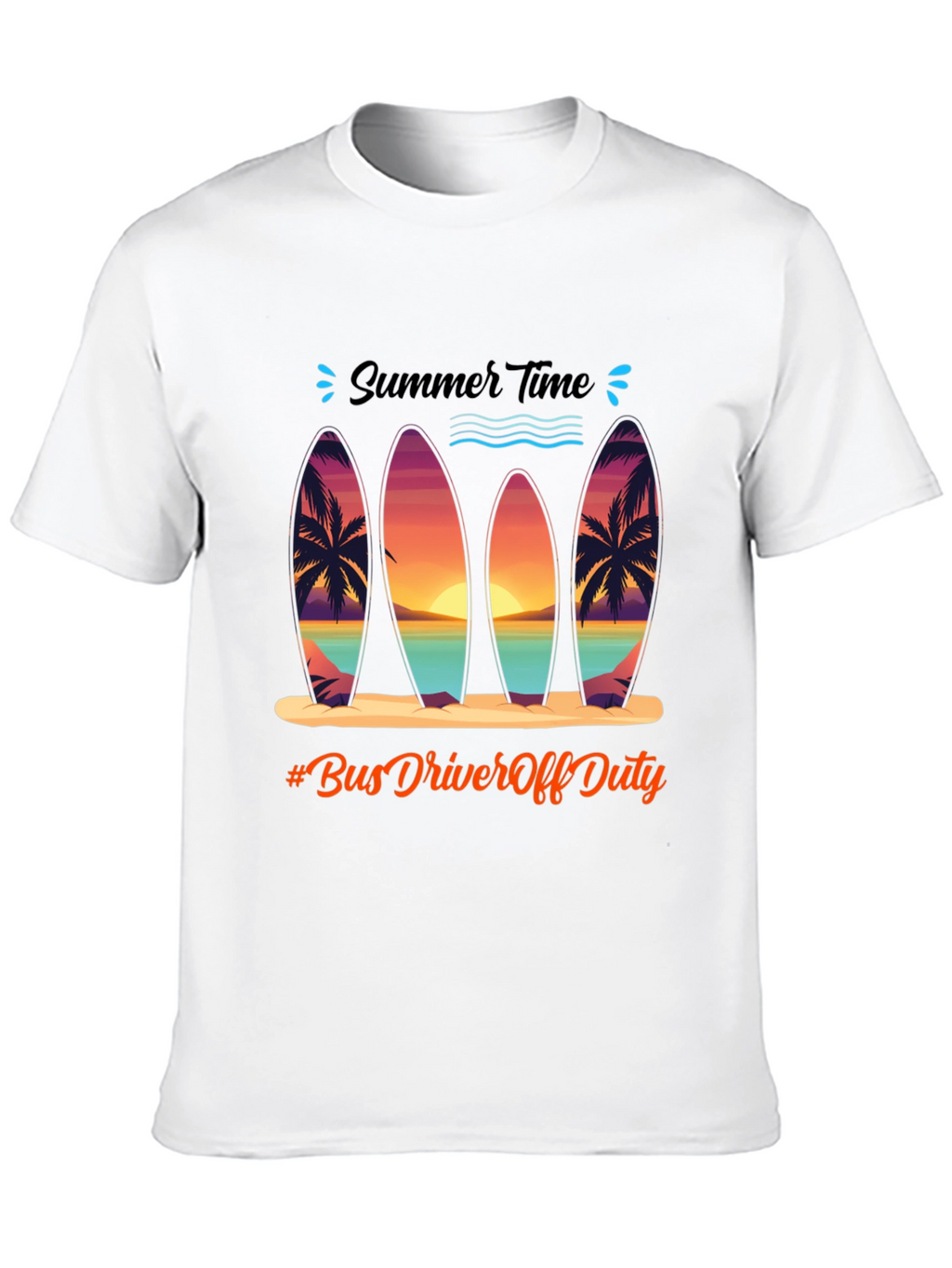 Summer Time Surfboard Graphic Tee