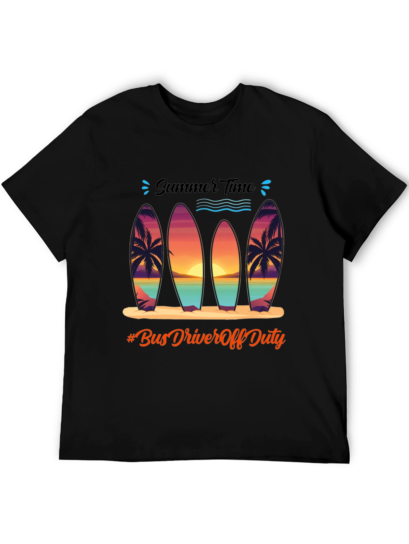 Summer Time Surfboard Graphic Tee
