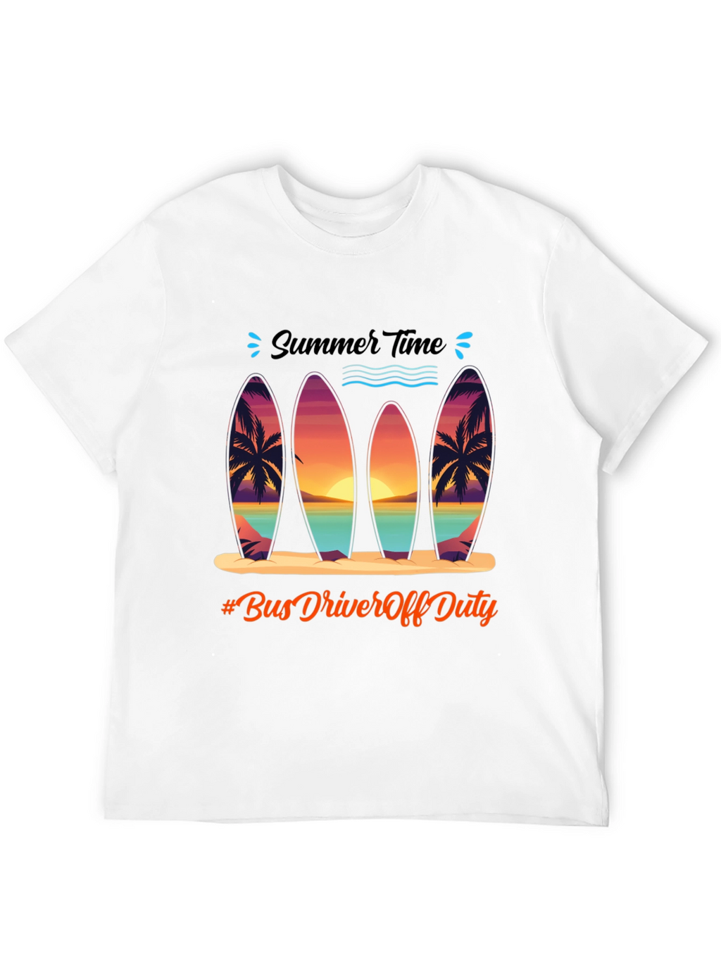 Summer Time Surfboard Graphic Tee