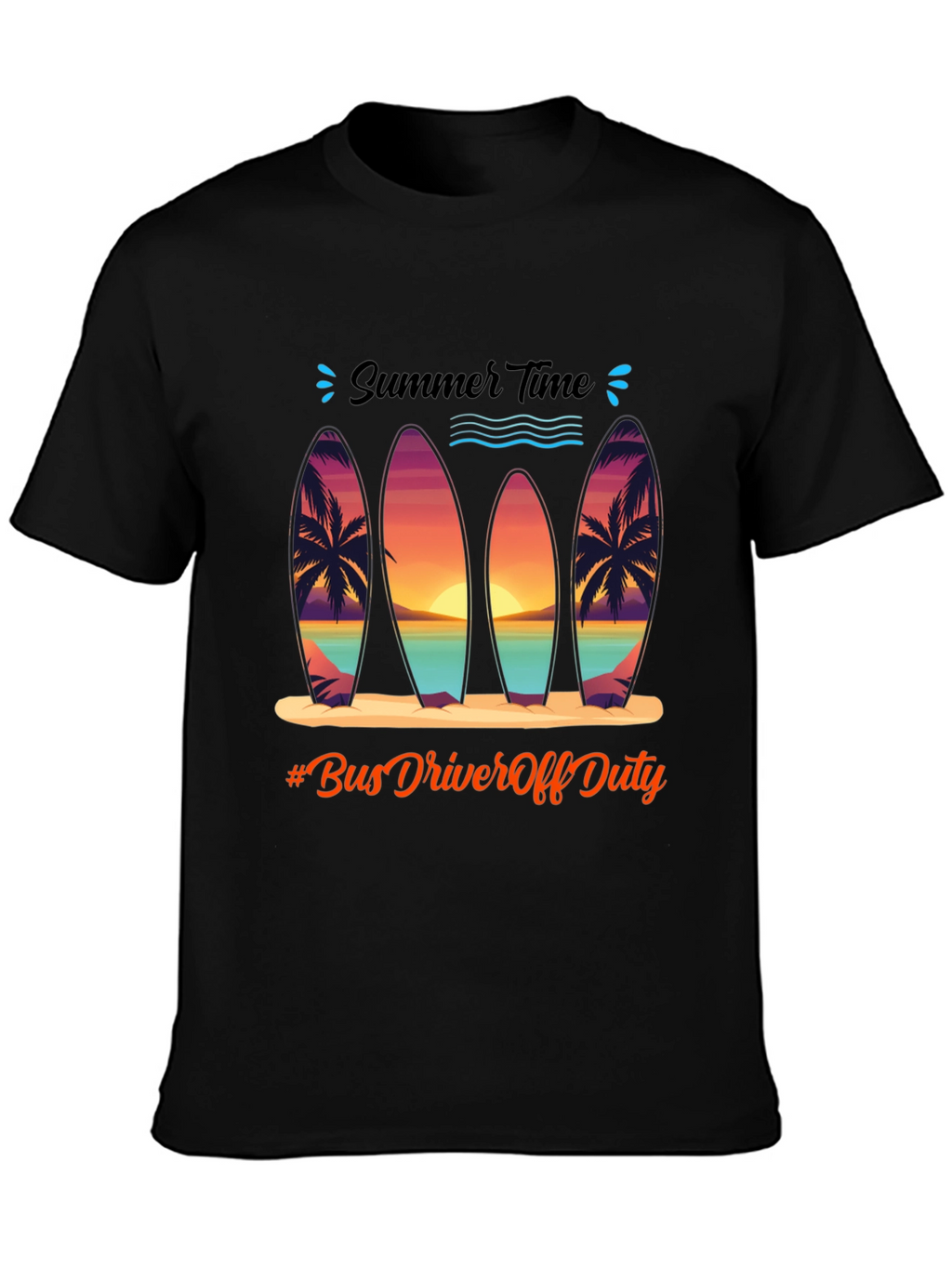 Summer Time Surfboard Graphic Tee