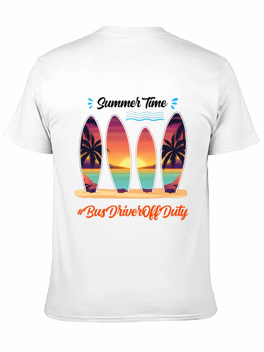 Summer Time Surfboard Graphic Tee