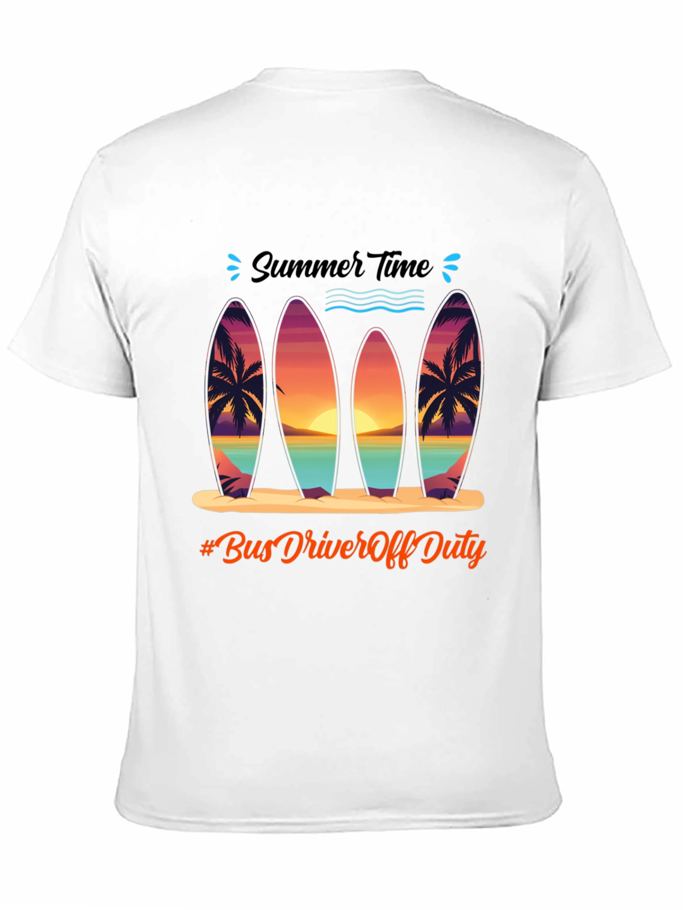 Summer Time Surfboard Graphic Tee