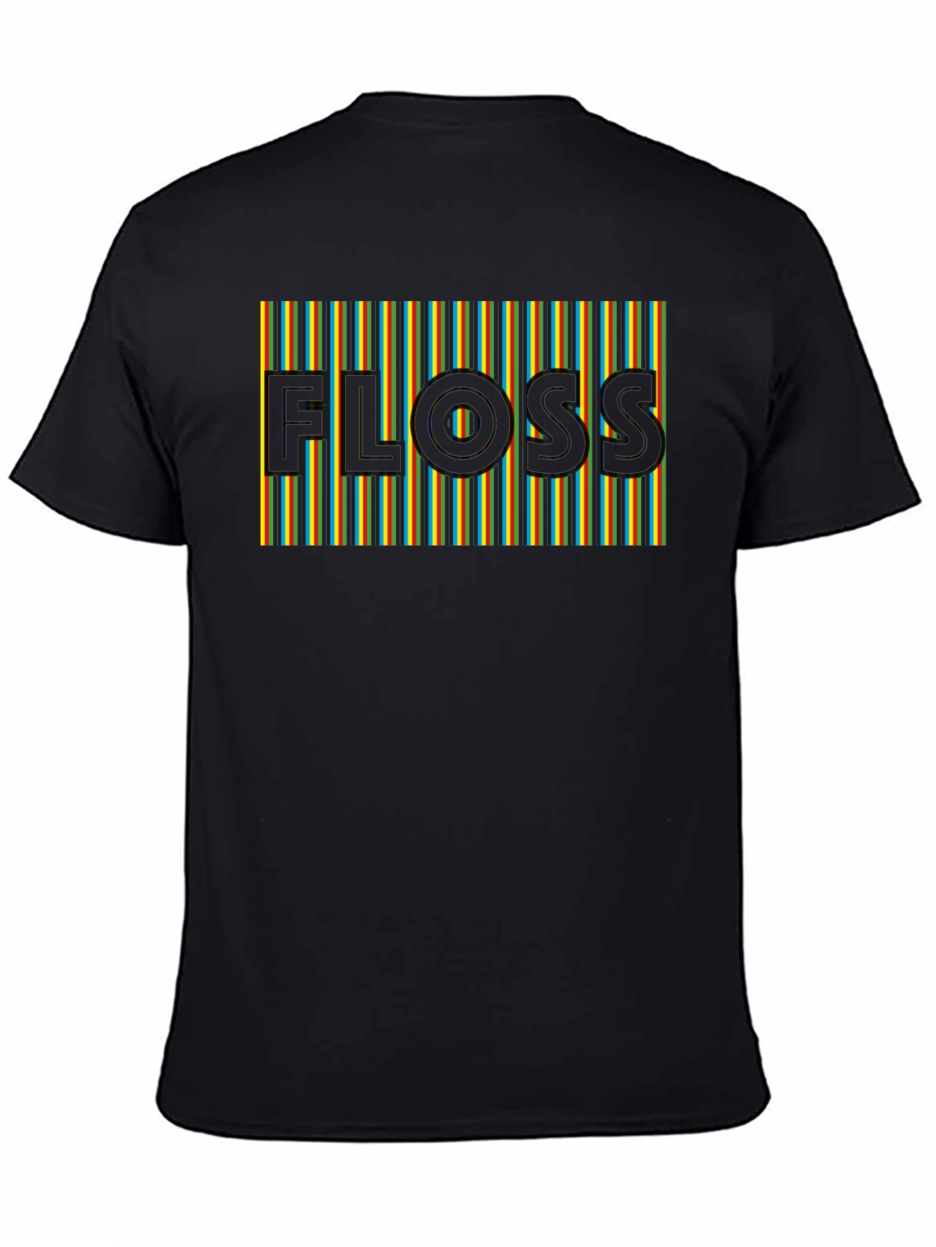 Retro FLOSS Graphic T-Shirt - Comfortable Black Tee