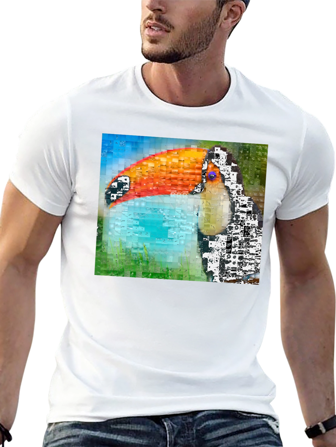 Toucan Mosaic Graphic T-Shirt