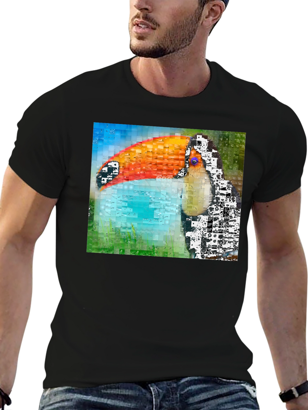 Toucan Mosaic Graphic T-Shirt