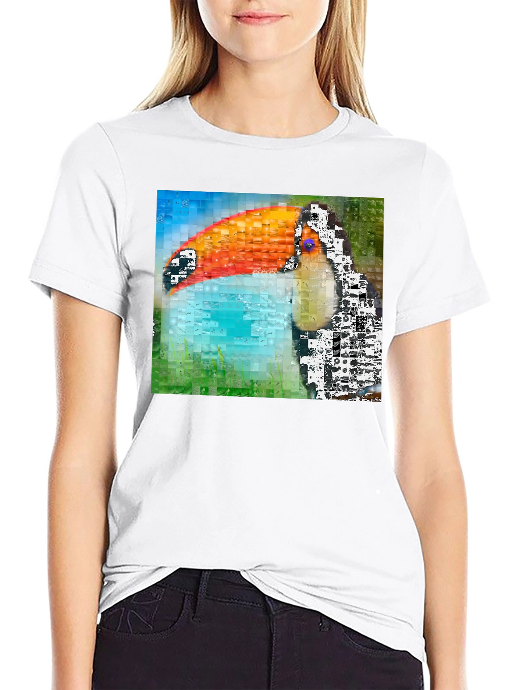 Toucan Mosaic Graphic T-Shirt