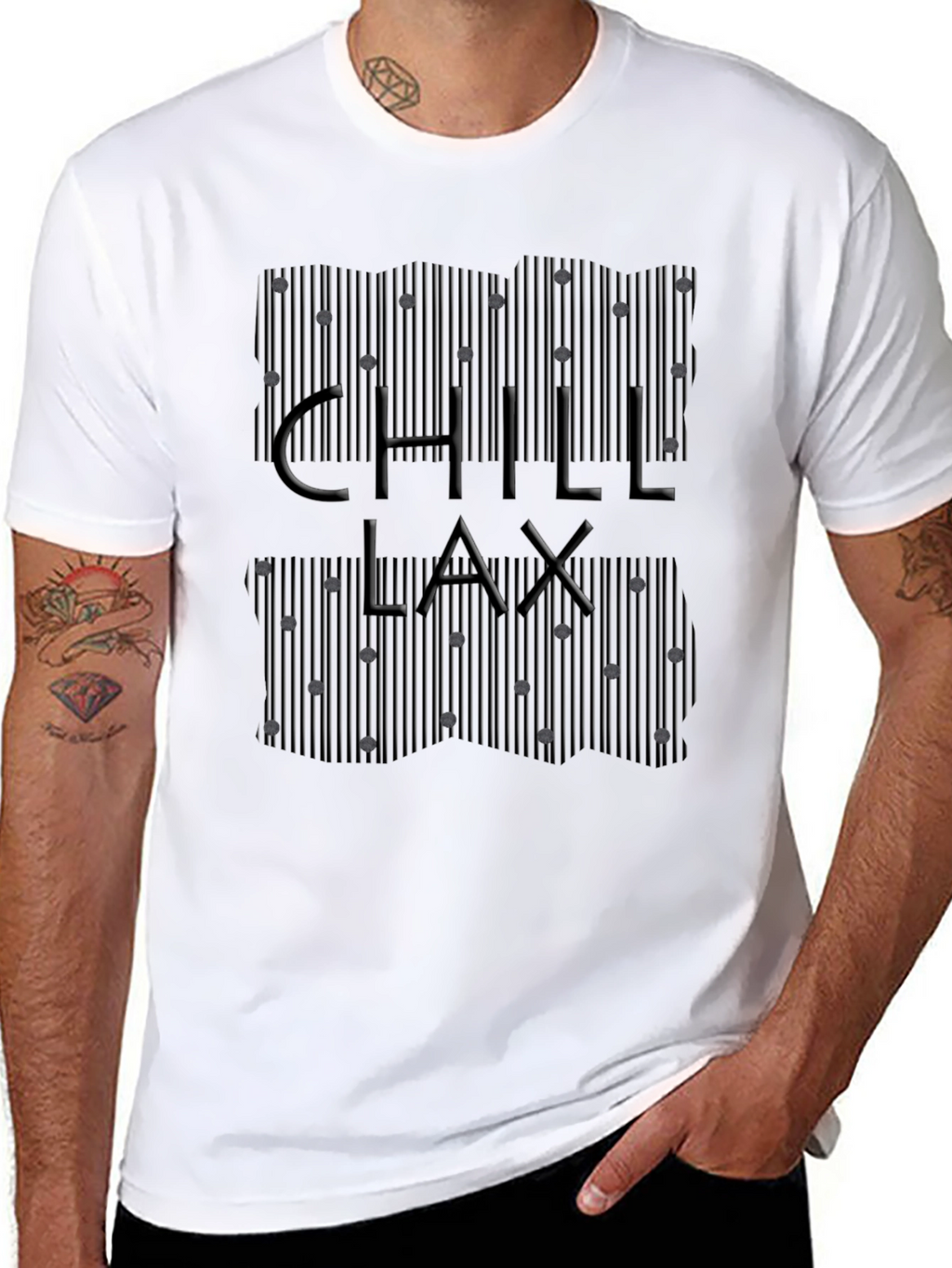 Chill Lax T-Shirt - Modern Striped Design