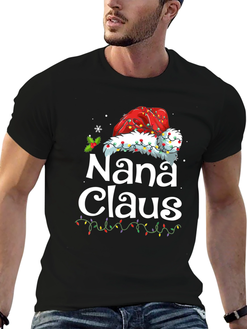 Nana Claus Christmas T-Shirt Santa Hat