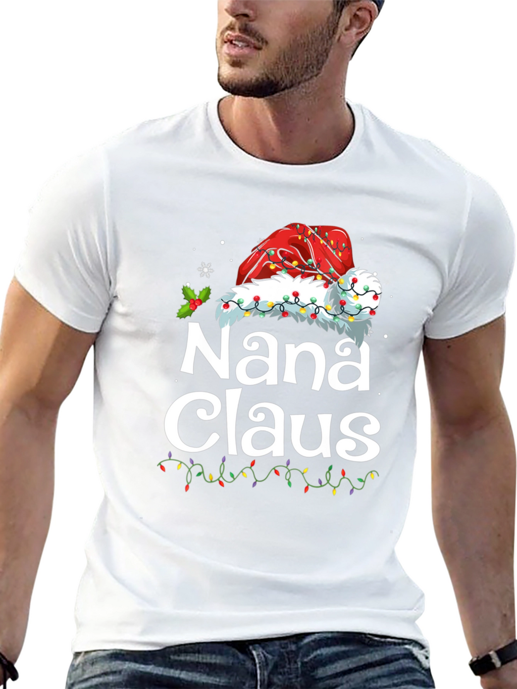 Nana Claus Christmas T-Shirt Santa Hat