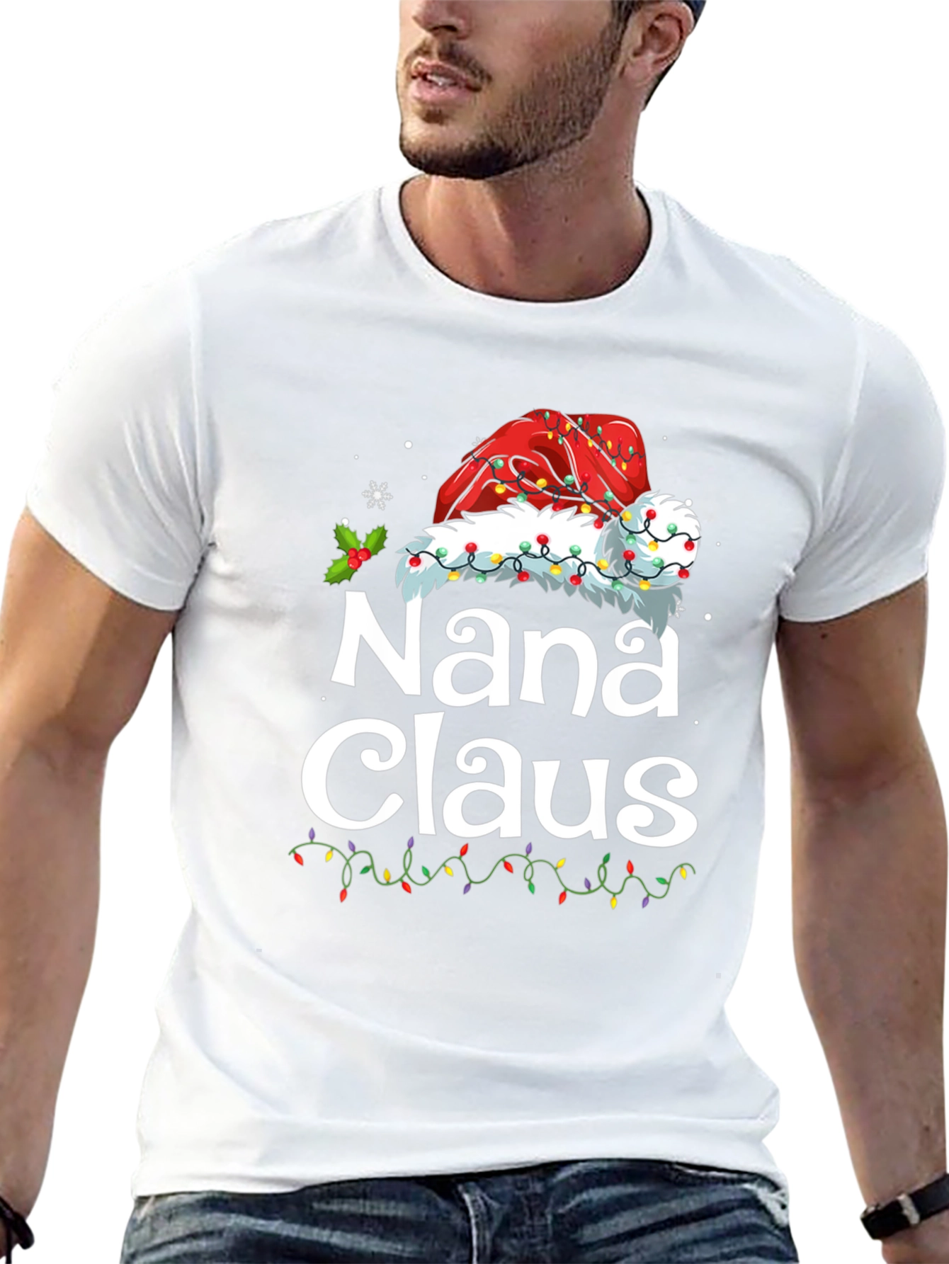Nana Claus Christmas T-Shirt Santa Hat
