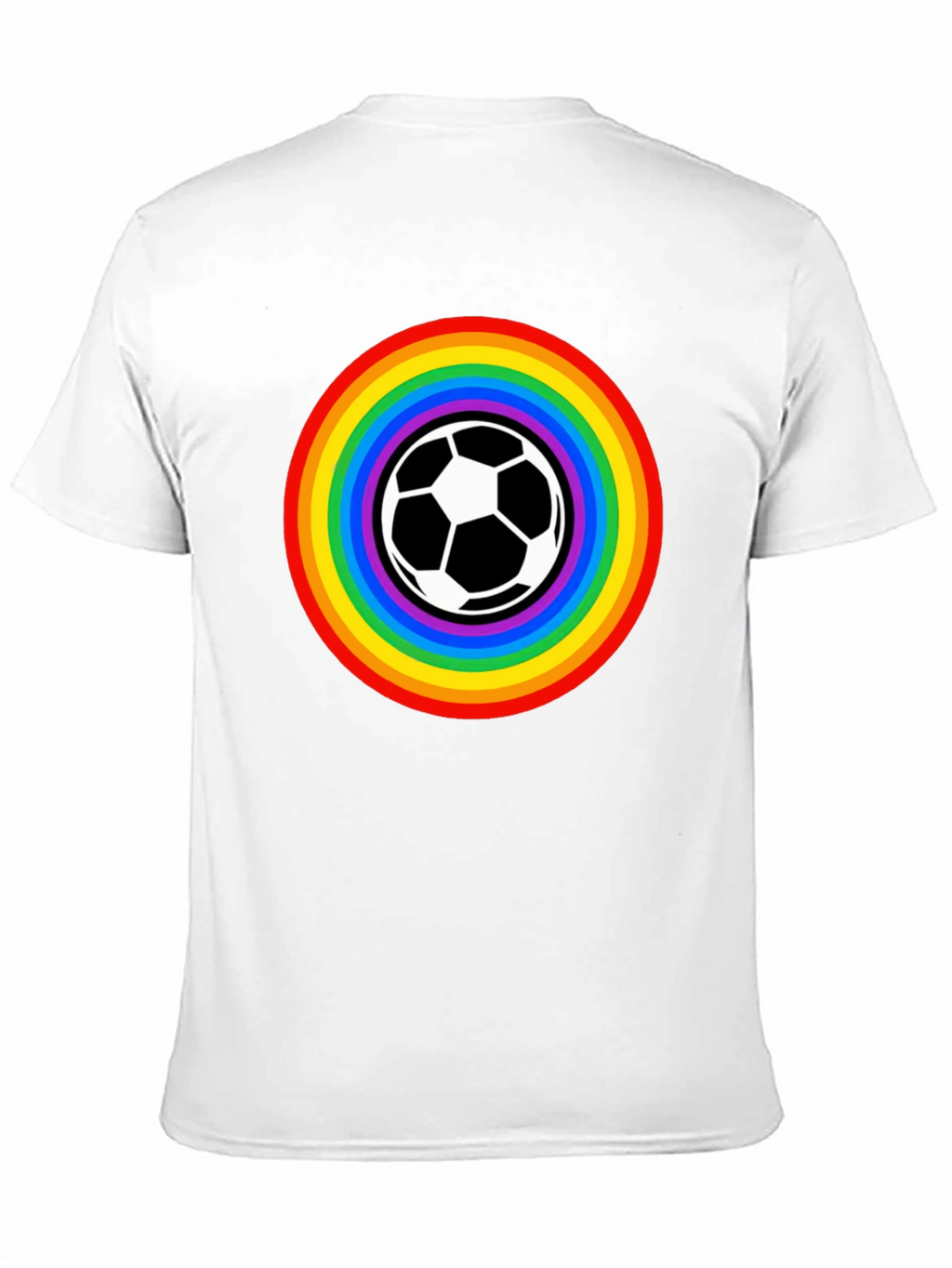 Rainbow Soccer Ball Graphic Tee - Unisex