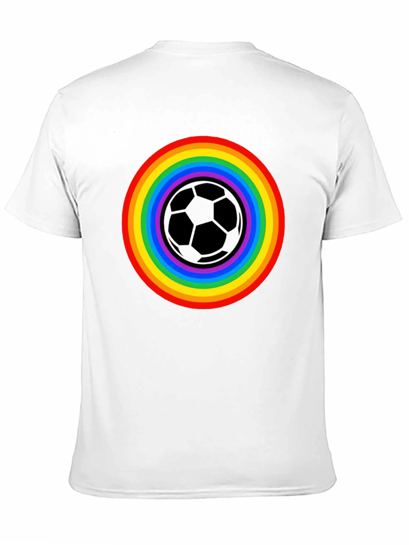Rainbow Soccer Ball Graphic Tee - Unisex