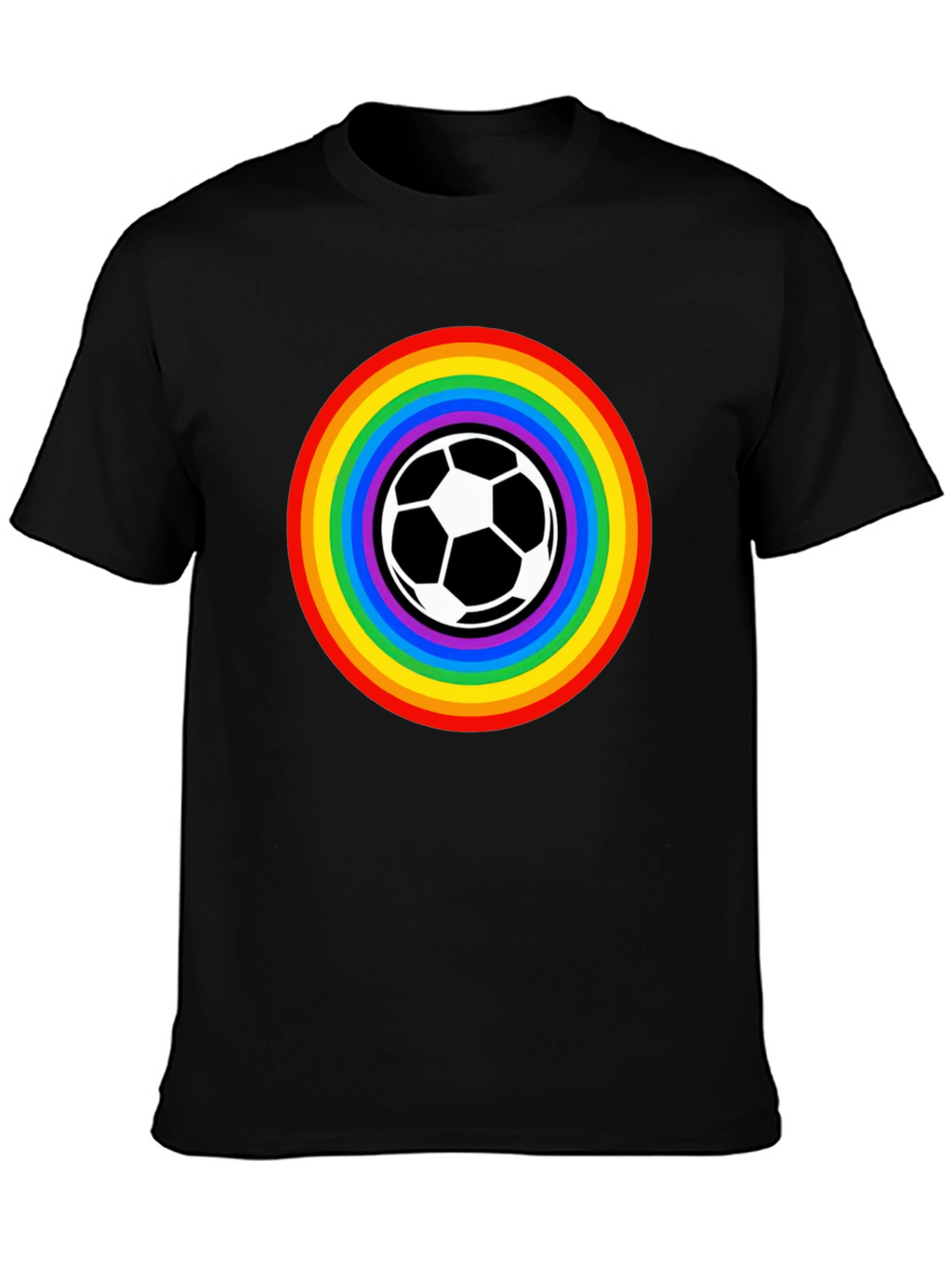 Rainbow Soccer Ball Graphic Tee - Unisex