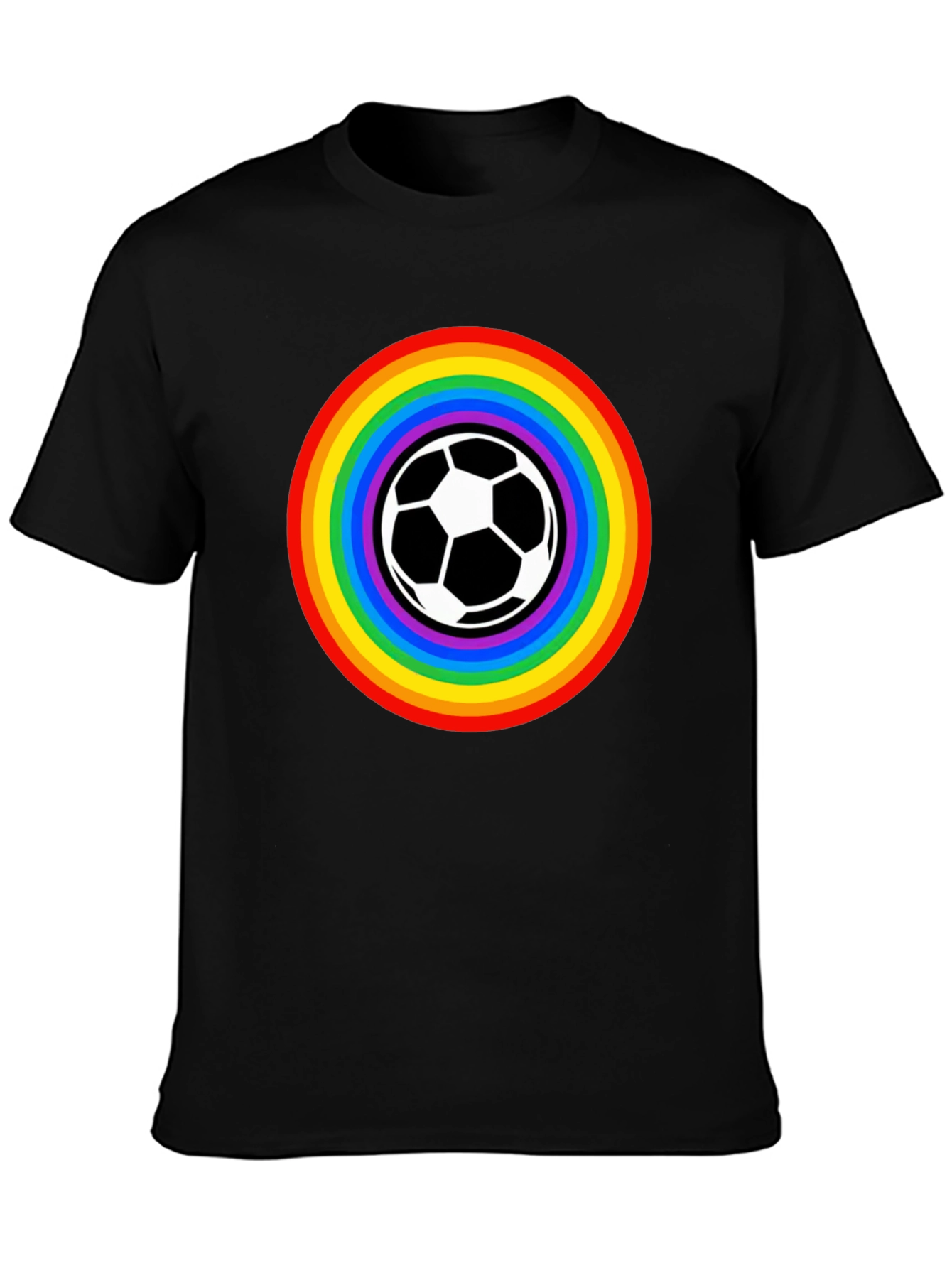 Rainbow Soccer Ball Graphic Tee - Unisex