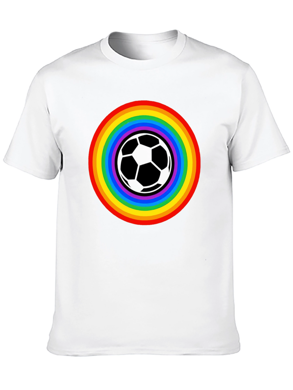 Rainbow Soccer Ball Graphic Tee - Unisex
