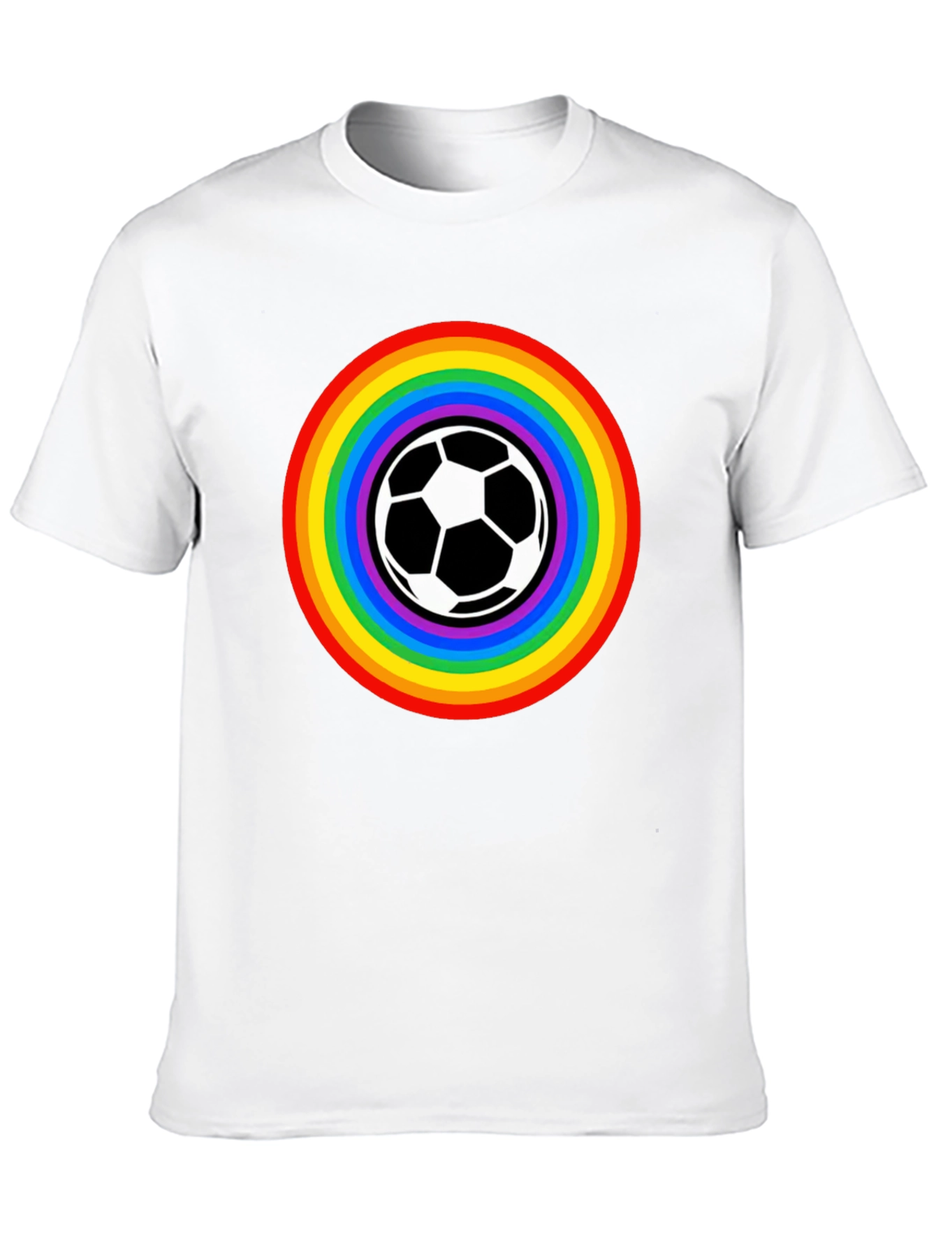 Rainbow Soccer Ball Graphic Tee - Unisex