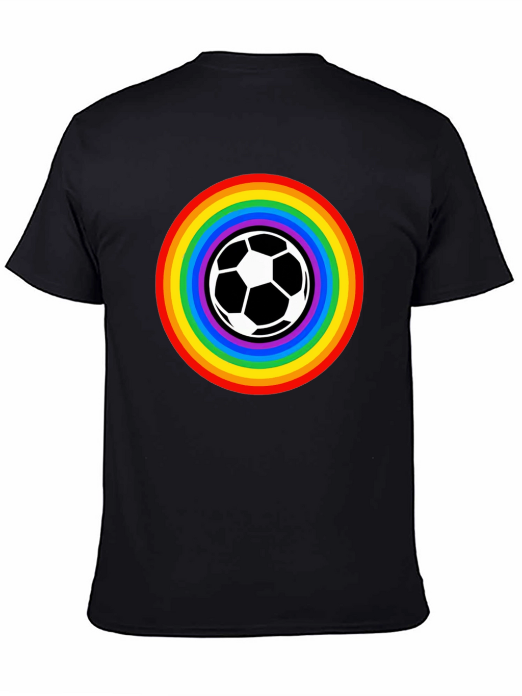 Rainbow Soccer Ball Graphic Tee - Unisex