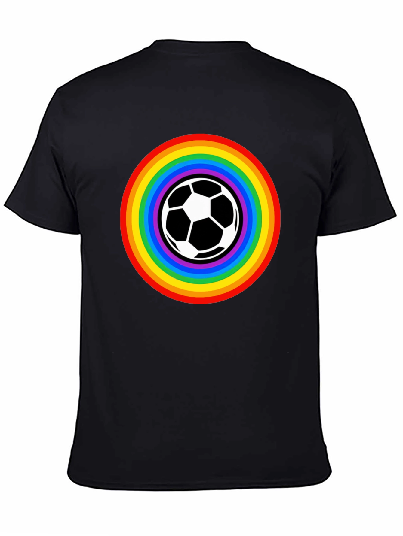 Rainbow Soccer Ball Graphic Tee - Unisex