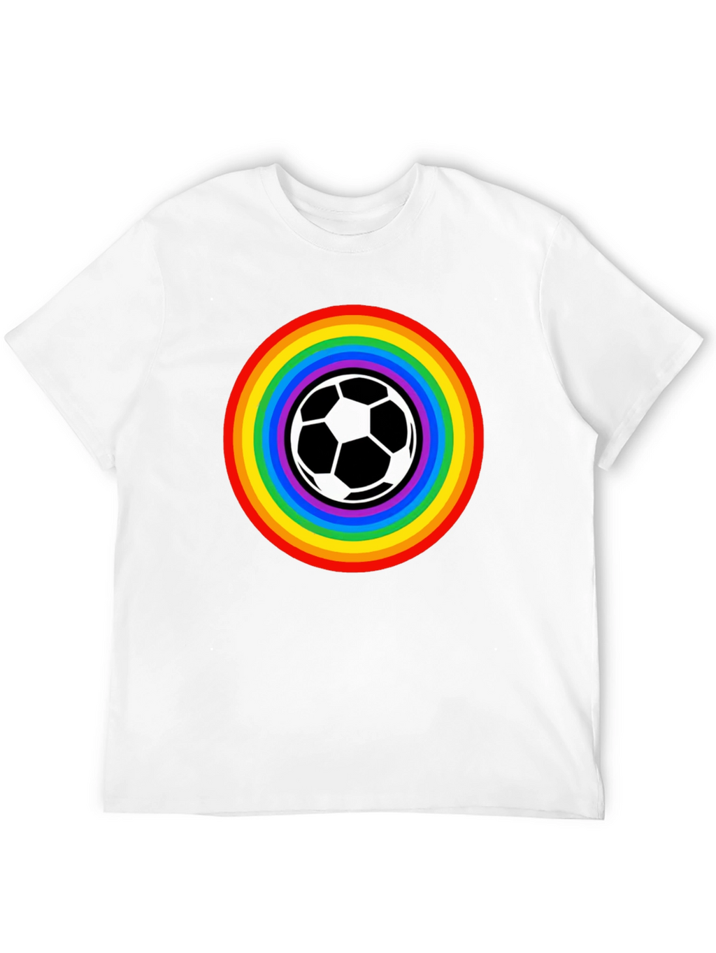 Rainbow Soccer Ball Graphic Tee - Unisex