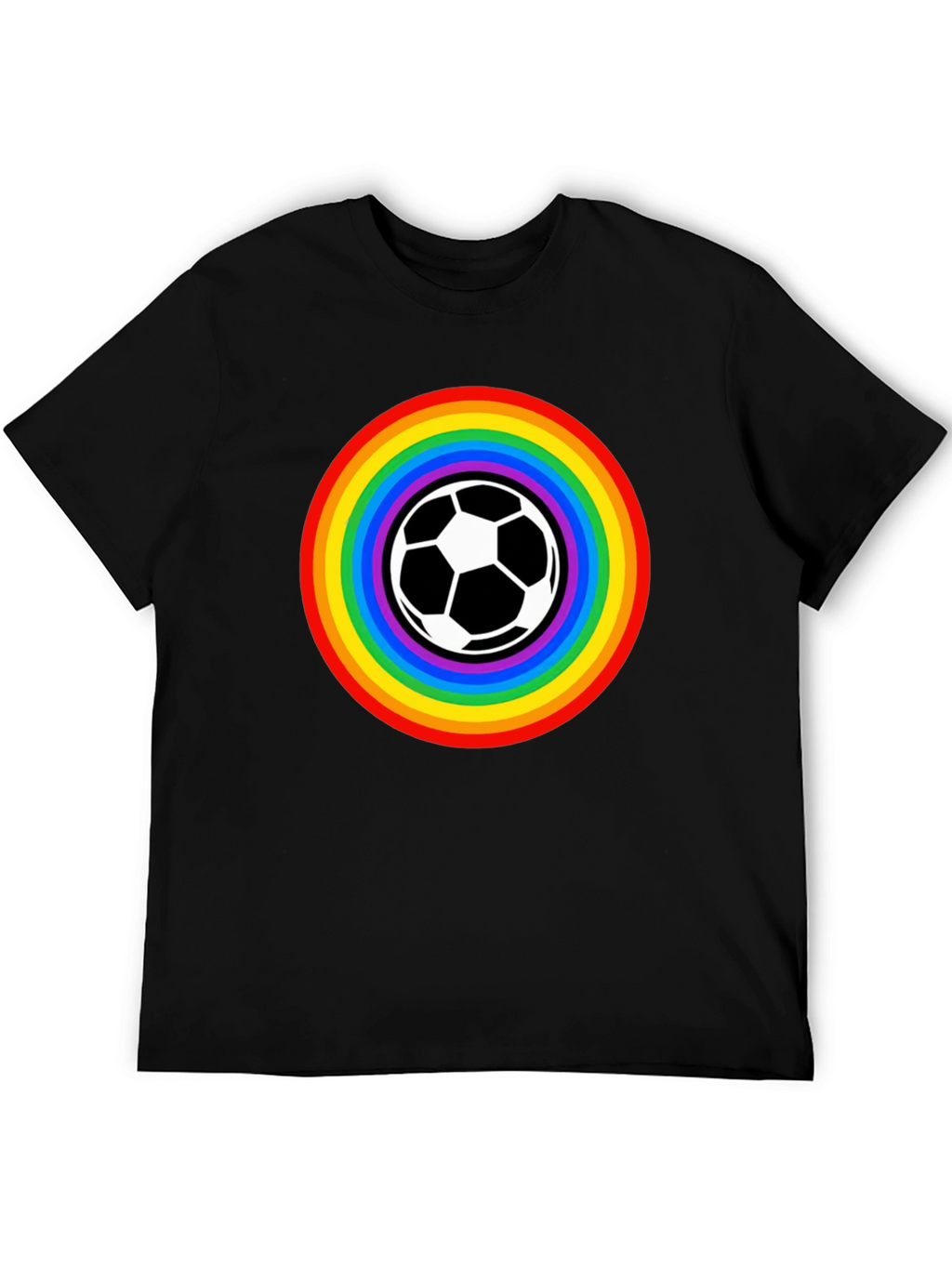 Rainbow Soccer Ball Graphic Tee - Unisex