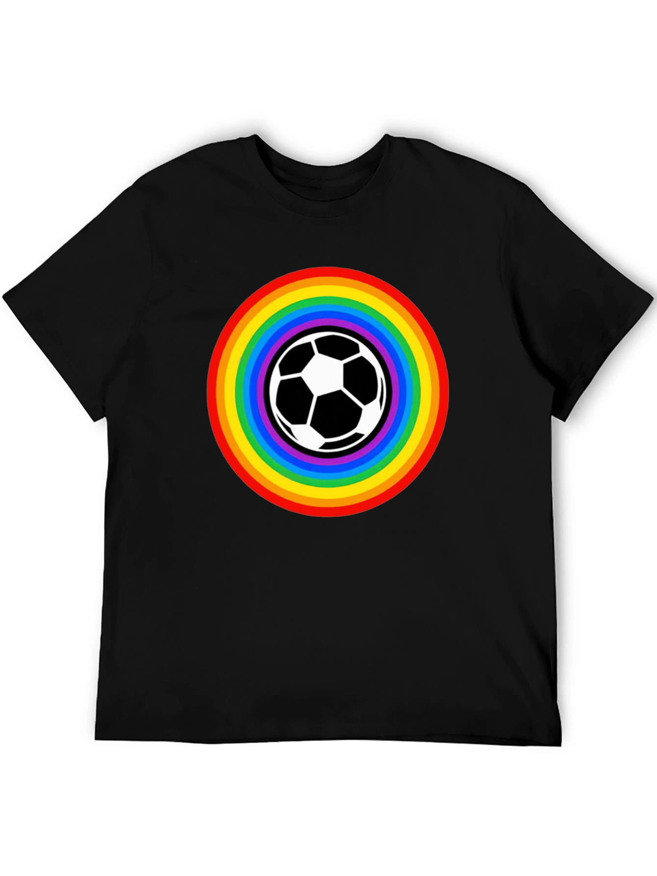 Rainbow Soccer Ball Graphic Tee - Unisex