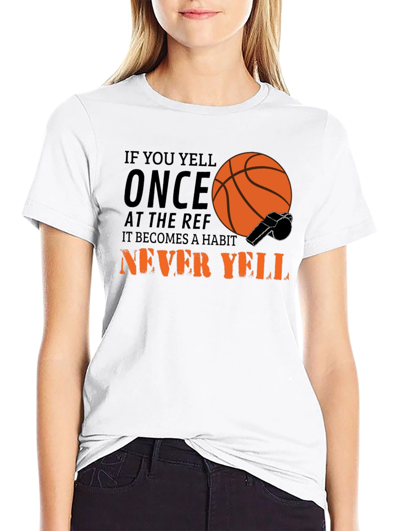 Basketball Ref T-Shirt - Never Yell