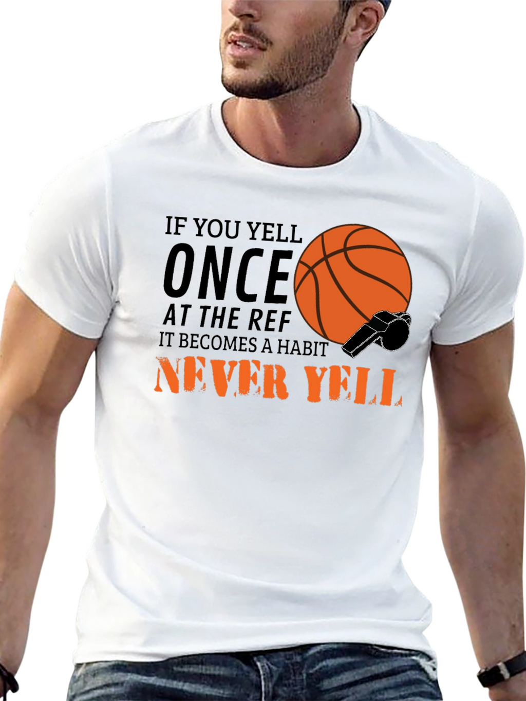 Basketball Ref T-Shirt - Never Yell