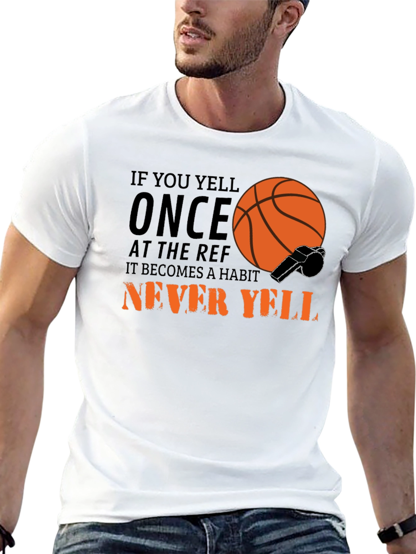 Basketball Ref T-Shirt - Never Yell