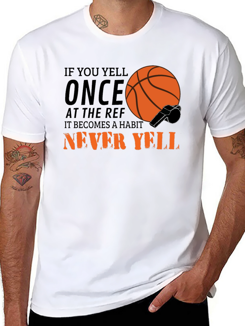 Basketball Ref T-Shirt - Never Yell