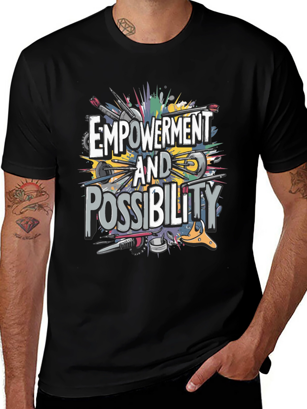 Empowerment & Possibility Graphic T-Shirt - Black