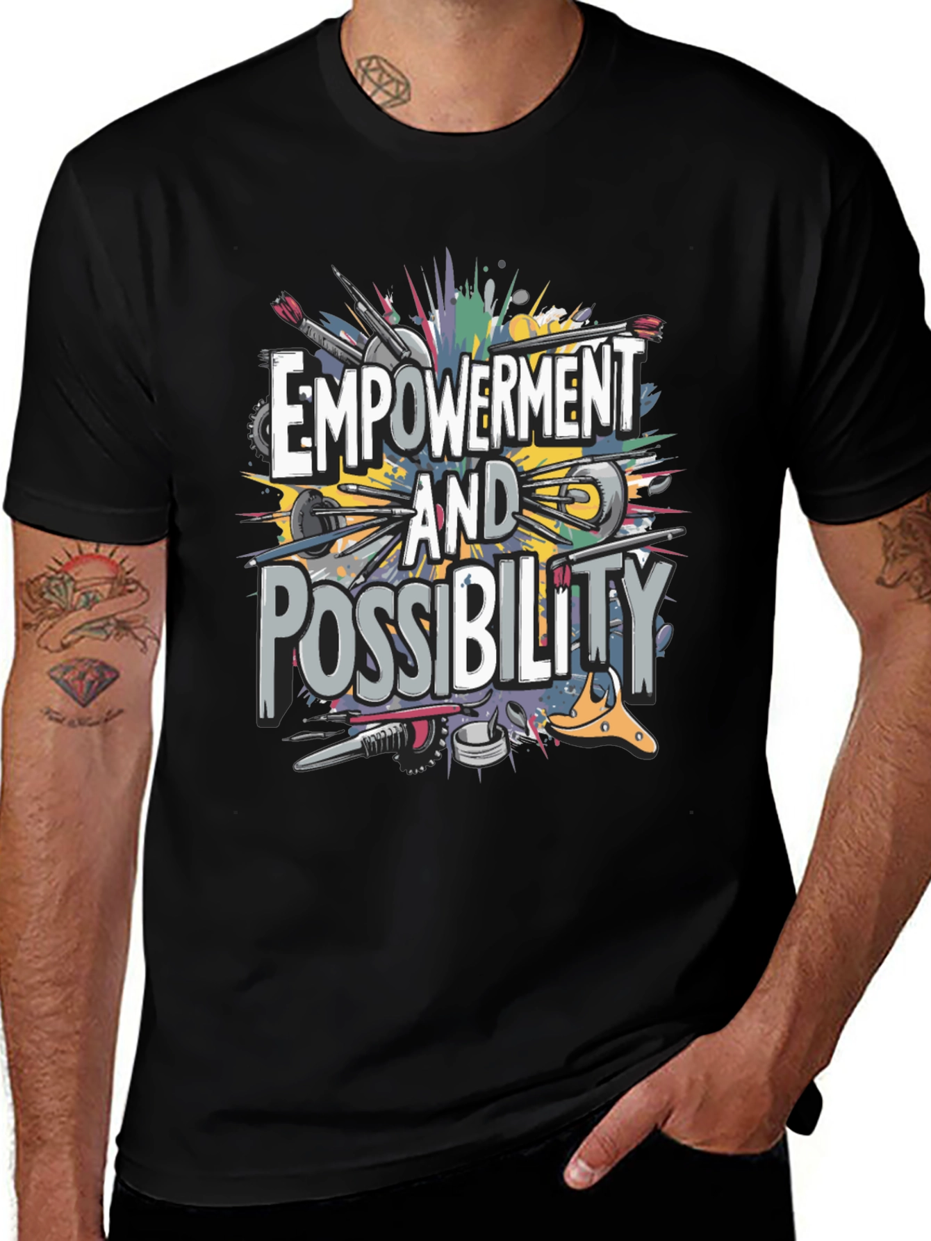 Empowerment & Possibility Graphic T-Shirt - Black