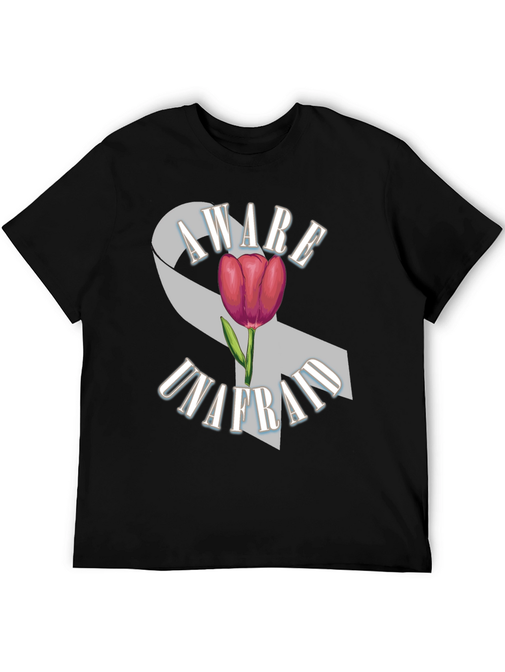 Aware Unafraid Ribbon & Tulip T-Shirt