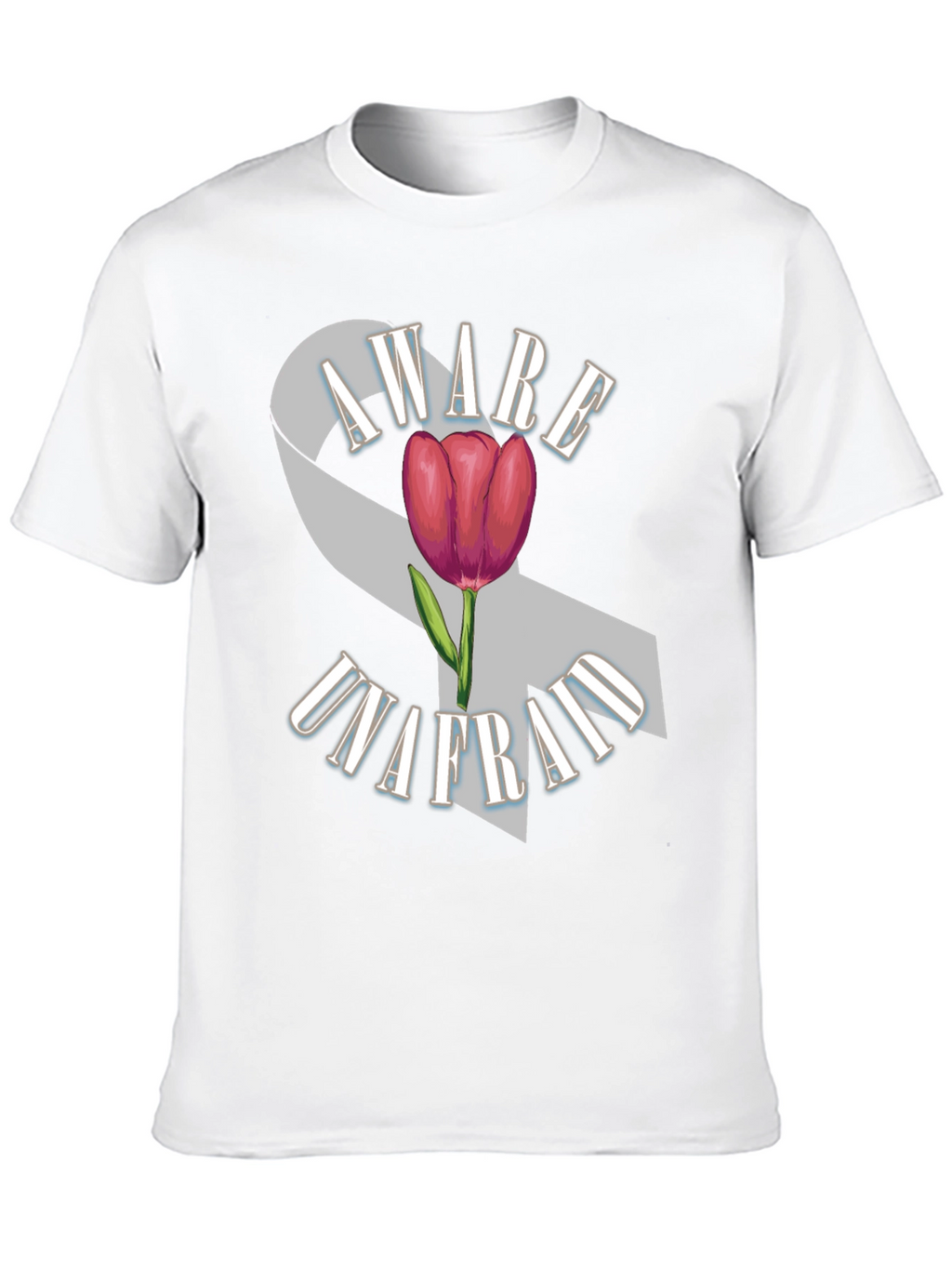 Aware Unafraid Ribbon & Tulip T-Shirt