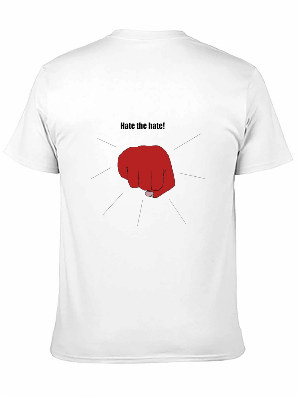 Hate the Hate! Graphic Print Black T-Shirt