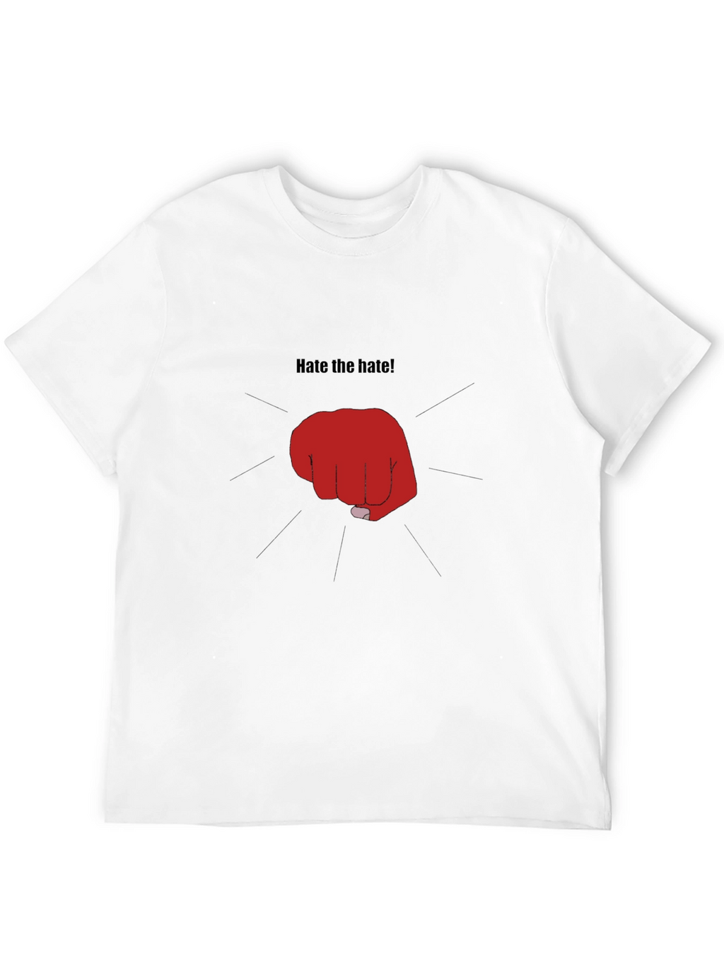 Hate the Hate! Graphic Print Black T-Shirt
