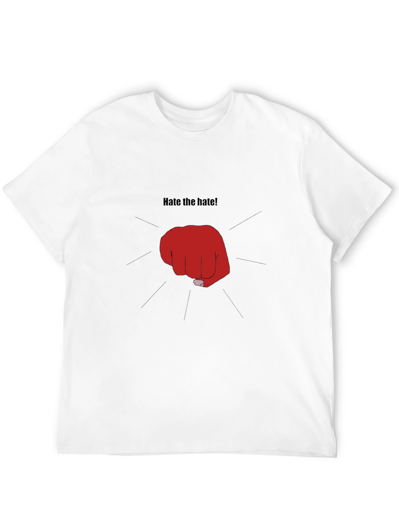 Hate the Hate! Graphic Print Black T-Shirt