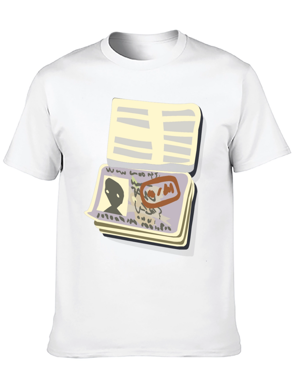 Alien Passport T-Shirt - Black Novelty Tee