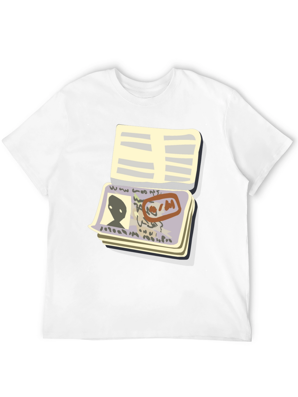 Alien Passport T-Shirt - Black Novelty Tee