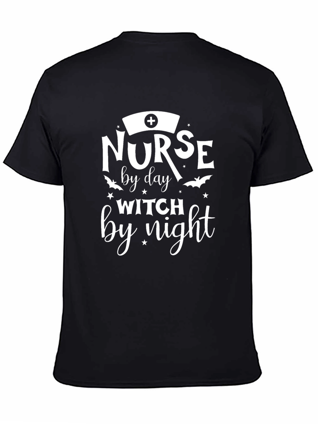 Nurse By Day Witch By Night T-Shirt - Black Graphic Tee